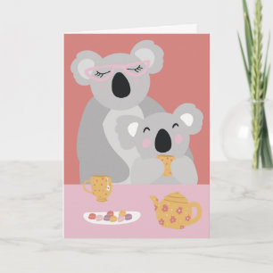 Koala-Teatime Süße Muttertags-Grußkarte Karte
