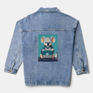 Koala-Tech-Support – Illustration eines süßen Help Jeansjacke