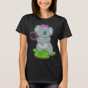 Koala Tennis-Tennisschläger T-Shirt