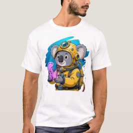 Koala Tiefsee-Taucher Süßer Cartoon-Entdecker T-Shirt