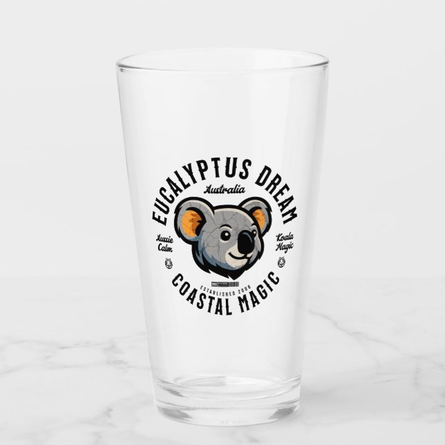 Koala Traum – Eucalyptus Wildnis Australien Glas (Vorderseite)