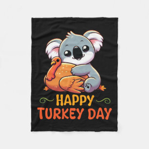 Koala umarmt die Türkei glücklich Danksagung für d Fleecedecke