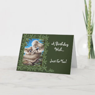 Koala-und Baby-Geburtstags-Karte Karte