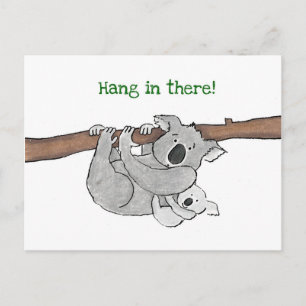 Koala und Baby'hang in dorthin Postkarte