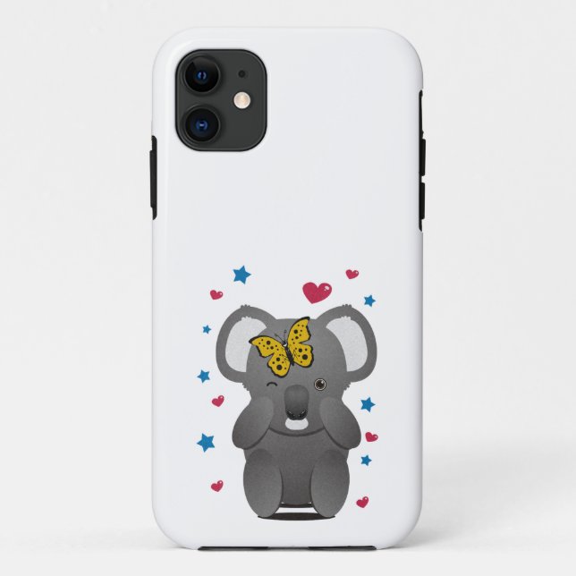 Koala und Butterfly Case-Mate iPhone Hülle (Rückseite)