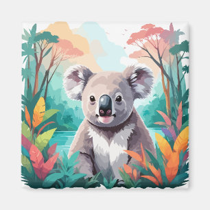 Koala Vector Art Animal in the Majestic Nature Magnet