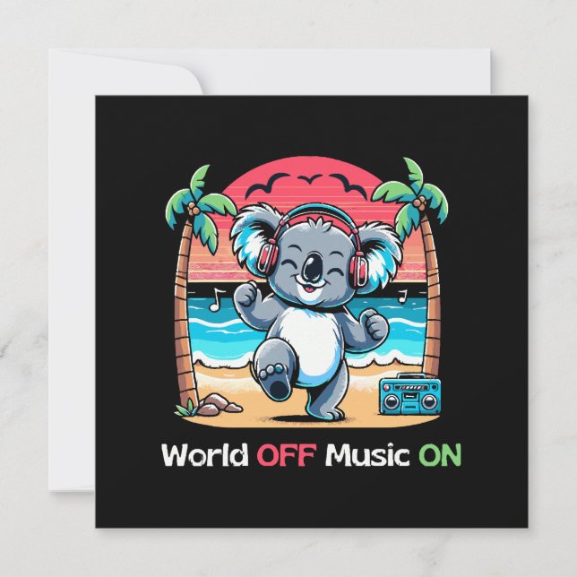 Koala Vibing am Strand (Vorderseite)