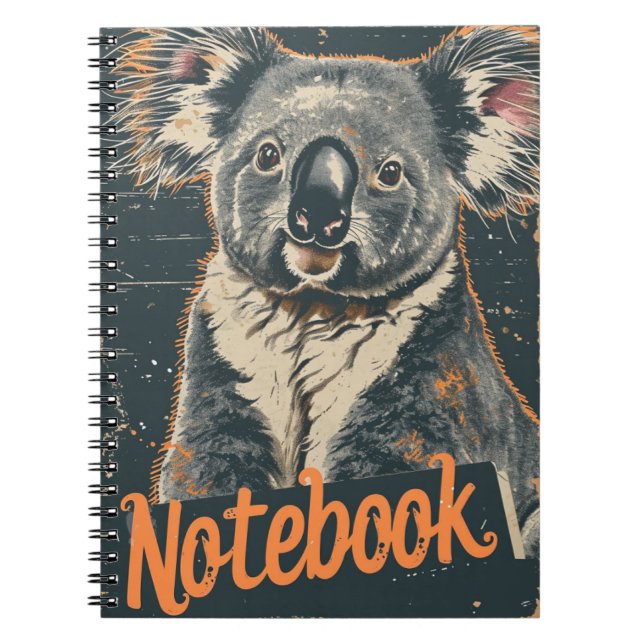 Koala Vintag Notizblock (Vorderseite)