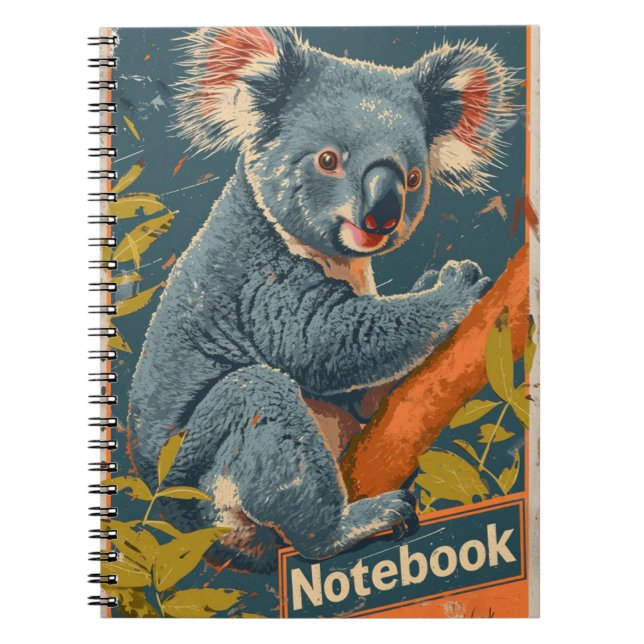 Koala Vintag Notizblock (Vorderseite)