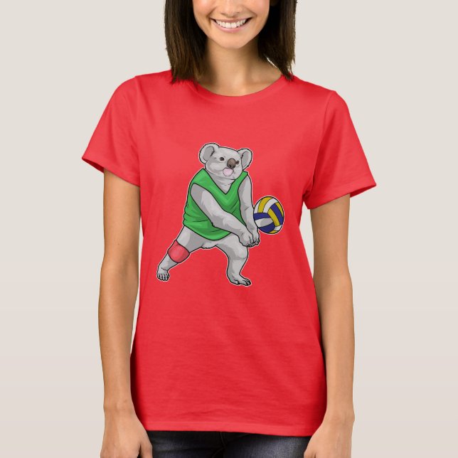 Koala Volleyball-Spieler Volleyball T-Shirt (Vorderseite)