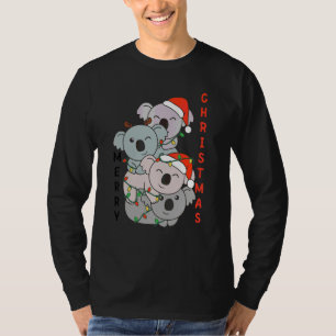 Koala Weihnachten Weihnachtsbaum Tiere Niedlicher T-Shirt