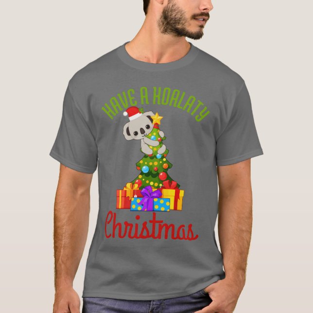 Koala Weihnachtsjunge T-Shirt (Vorderseite)