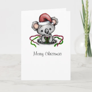 Koala-Weihnachtskarte Feiertagskarte