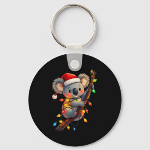 Koala Weihnachtsmannmütze Lights Weihnachten Niedl Schlüsselanhänger