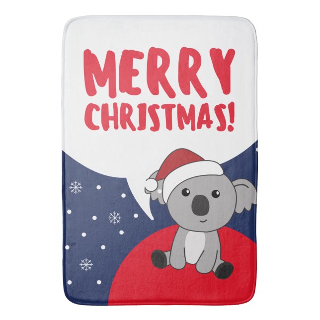 Koala Weihnachtsschnee Wintertiere Koalas Bath Ma Badematte (Vorderseite Vertikal)