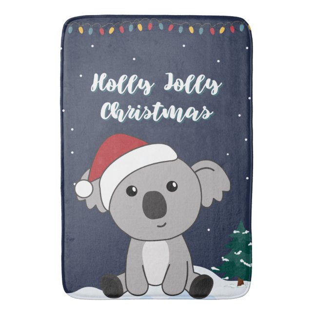 Koala Weihnachtsschnee Wintertiere Koalas Bath Ma Badematte (Vorderseite Vertikal)