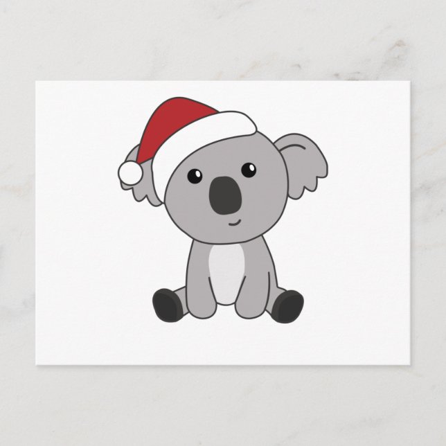 Koala Weihnachtsschnee Wintertiere Koalas Postkarte (Vorderseite)