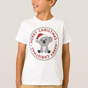 Koala Weihnachtsschnee Wintertiere Koalas T-Shirt