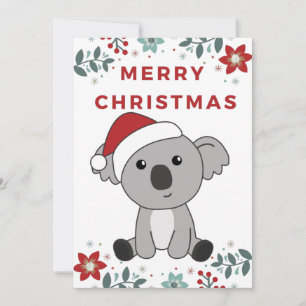 Koala Weihnachtsschnee Wintertiere Koalas Urlaub Feiertagskarte