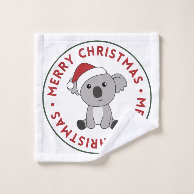 Koala Weihnachtsschnee Wintertiere Koalas Wash Cl Waschlappen (Waschlappen)