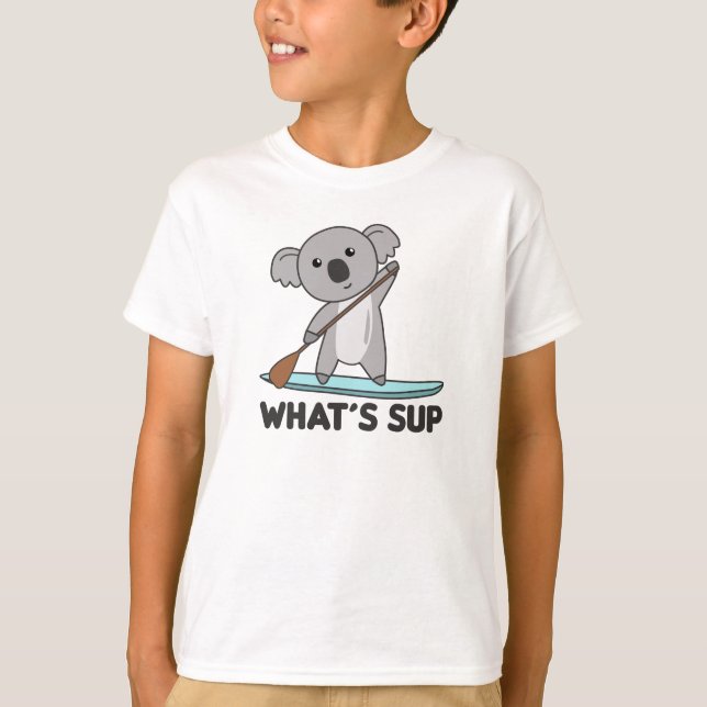 Koala Whats Sup Team Funny Koalas Paddle T-Shirt (Vorderseite)