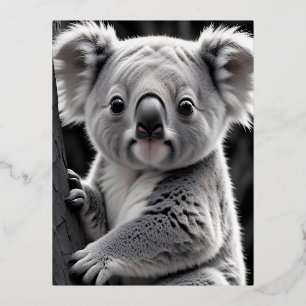 Koala Wildlife Majestic Nature Life Forest Poster Folien Feiertagspostkarte