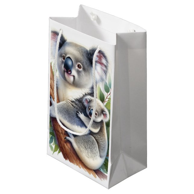 Koala Wildtiere Kleine Geschenktüte (Vorderseite Schrägansicht)