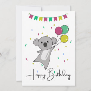 Koala wünscht Alles Gute zum Geburtstag Koalas Ein Einladung