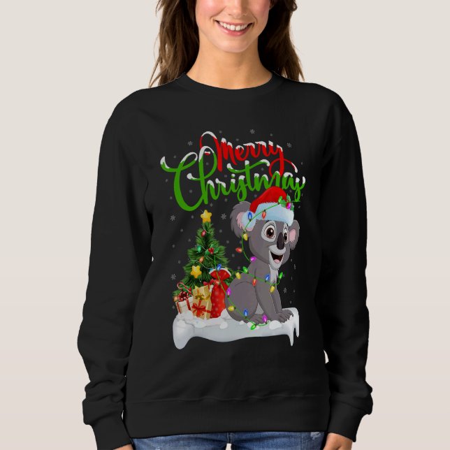 Koala   Xmas Decorations Santa Koala Christmas Sweatshirt (Vorderseite)
