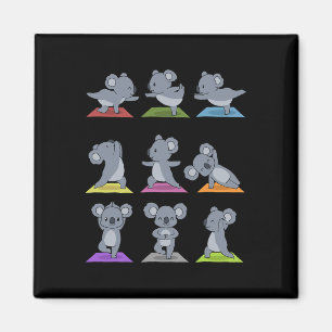 Koala Yoga Lustige Koalas In Yoga-Posen Sportsshir Magnet