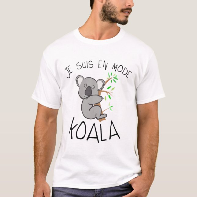 Koala Zitat im Schlafschlafmodus T-Shirt (Vorderseite)