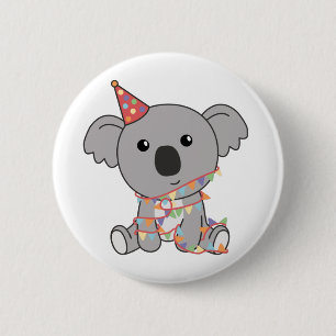 Koala zum Geburtstag für Kinder - eine Geburtstags Button