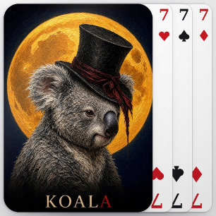 Koala-Zylinderhut-Gotischer Surrealismus Spielkarten
