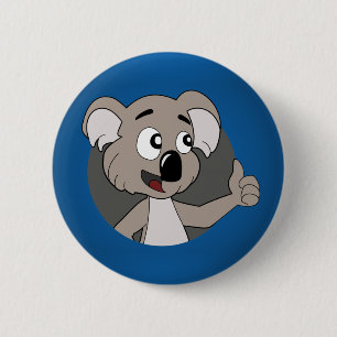 Koalabärn-Cartoon Knopf Button