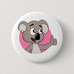 Koalabärn-Cartoon Knopf Button