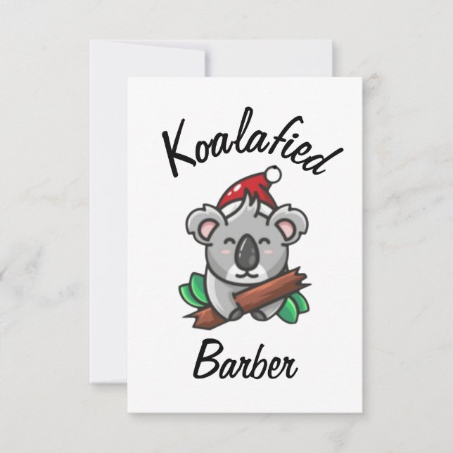 Koalafied Barber Card Karte (Vorderseite)