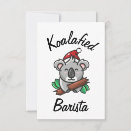 Koalafied Barista Card Karte