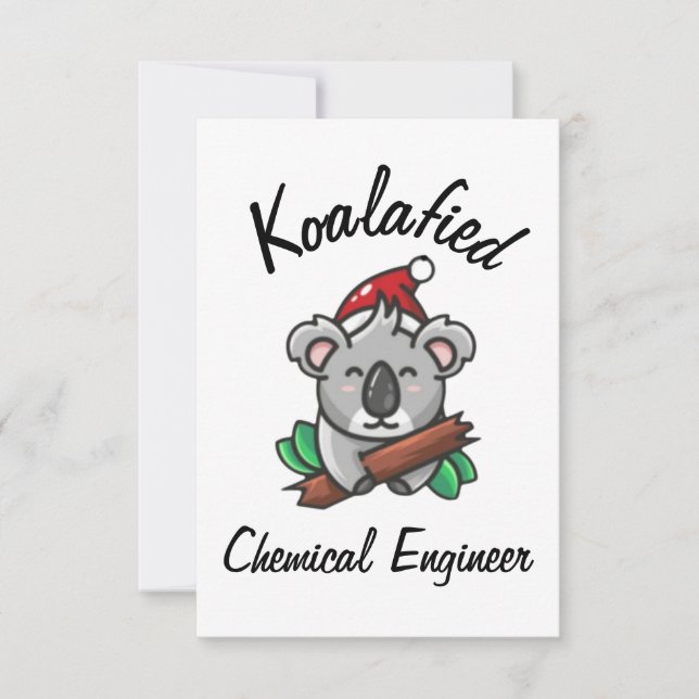 Koalafied Chemical Engineer Card Karte (Vorderseite)