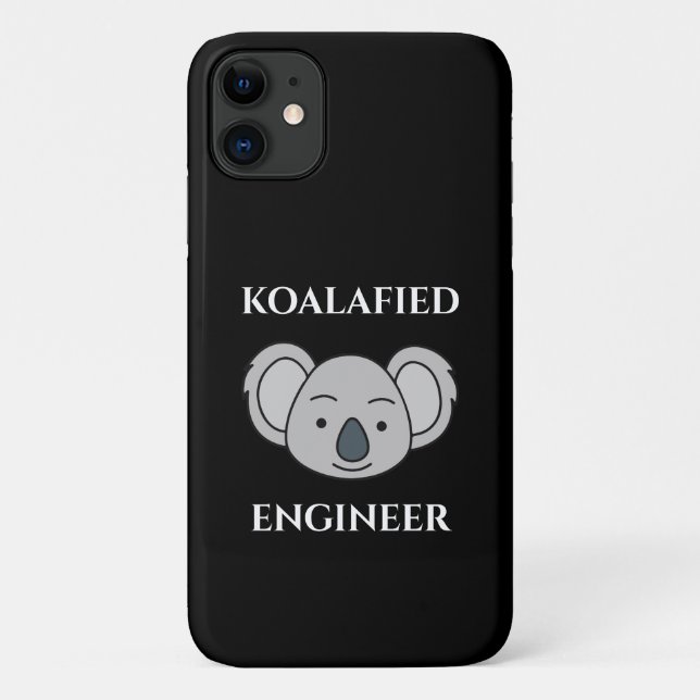Koalafied Engineer Niedlich Koala Funny Job Puff Case-Mate iPhone Hülle (Rückseite)