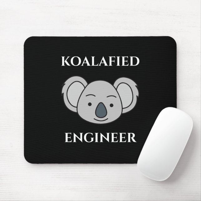 Koalafied Engineer Niedlich Koala Funny Job Puff Mousepad (Mit Mouse)