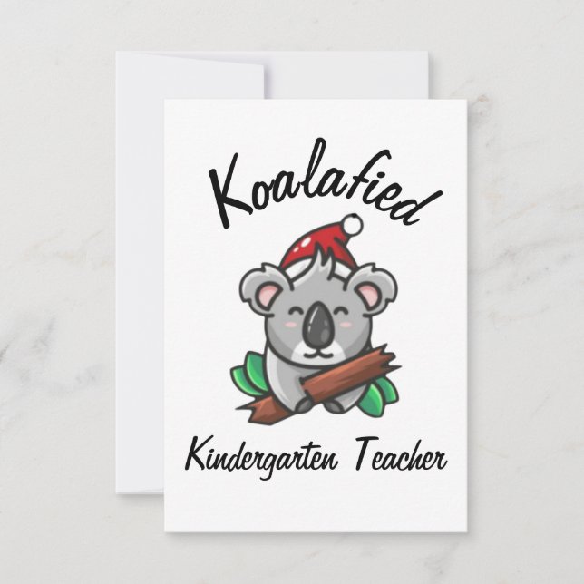 Koalafied Kindergarten-Lehrerkarte Karte (Vorderseite)