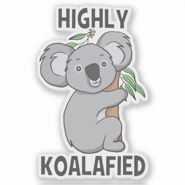 Koalafied Koala-Bodenschnitt Aufkleber (Vorderseite)