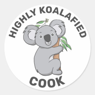 Koalafied Koala Qualified Cook Runder Aufkleber