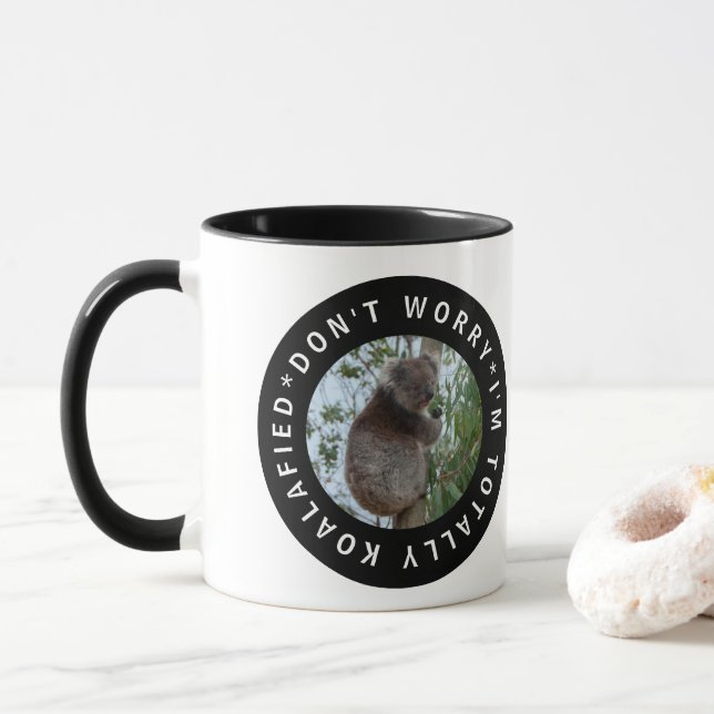 Koalafied Koala Süße Tier Australien Tasse (Mit Donut)