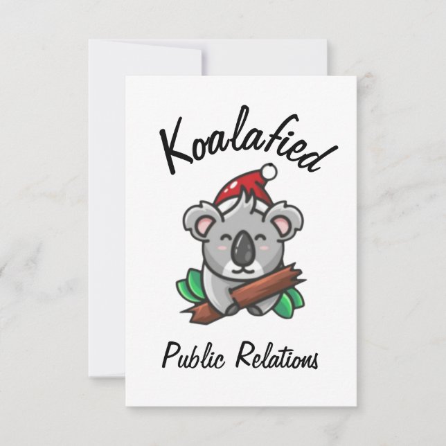 Koalafied Public Relations Card Karte (Vorderseite)