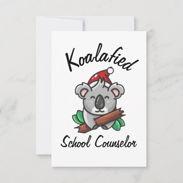 Koalafied School Counselor Card Karte (Vorderseite)