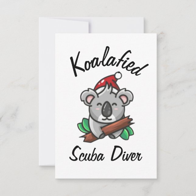 Koalafied Scuba Diver Card Karte (Vorderseite)
