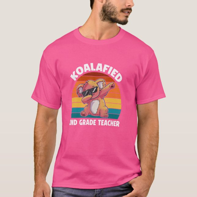 Koalafied Second Grade Teacher Funny Koala Lover T-Shirt (Vorderseite)
