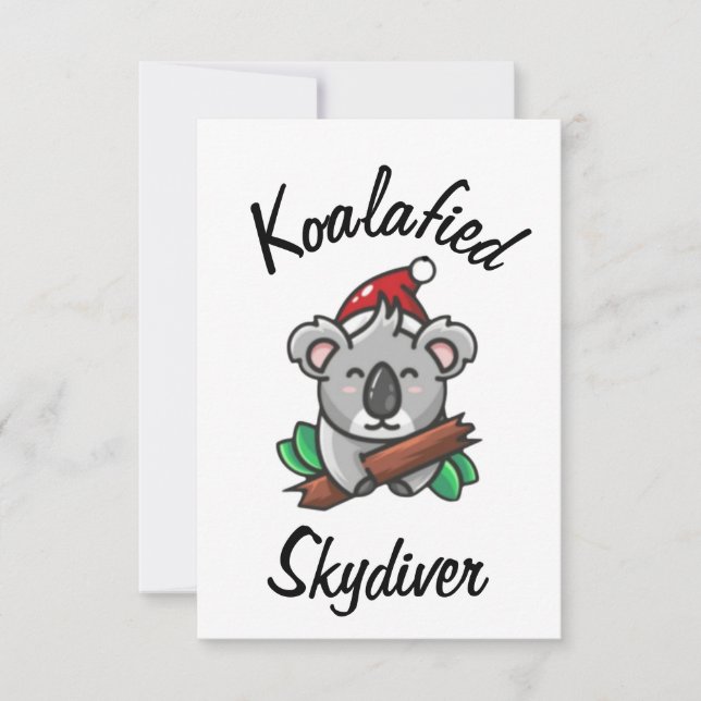 Koalafied Skydiver Card Karte (Vorderseite)