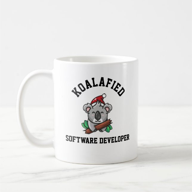 Koalafied Software Developer Kaffeetasse (Links)